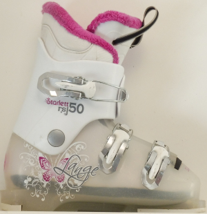 Detské lyžiarky BAZÁR Lange Starlett 50 White Pink/butterfly 205 