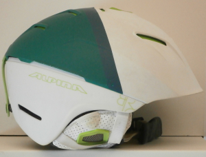 Lyžařská helma BAZAR Alpina white green 60-62