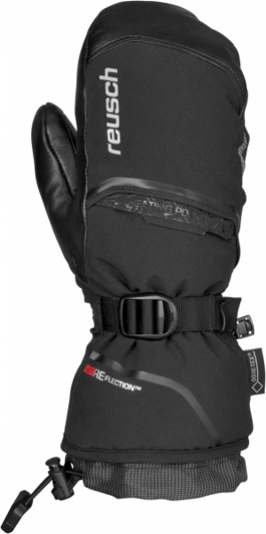 Dámské lyžařské rukavice Reusch Volcano GTX MITTEN+GORE WARM TECHNOLOGY black/silver