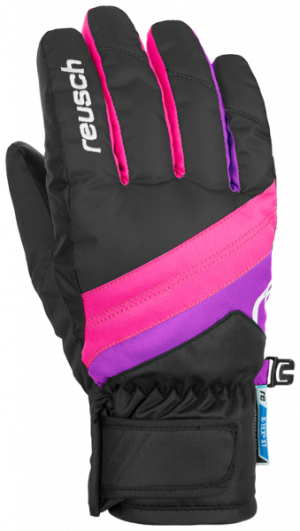 Dětské lyžařské rukavice Reusch Dario R-TEX XT JUNIOR black/pink glo