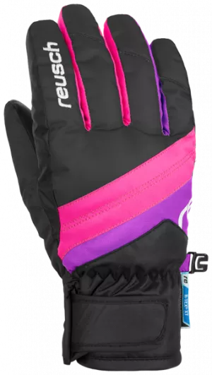 Detské lyžiarske rukavice Reusch Dario R-TEX® XT JUNIOR black/pink glo