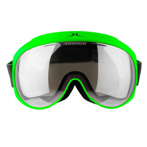 Lyžařské brýle Indigo Voggle Neon Green Mirror Double Lens