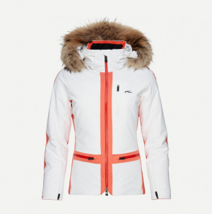 Lyžiarska bunda KJUS Women Nuna Jacket white.spicey orange
