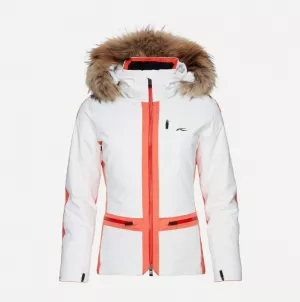 Lyžařská bunda KJUS Women Nuna Jacket white.spicey orange