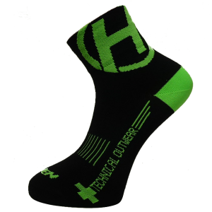 Dětské ponožky na kolo Haven Lite Neo Black/Green 2 páry