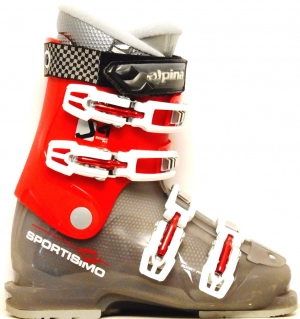 Detské lyžiarky BAZÁR Alpina J4 Sport Fit red/silver 250