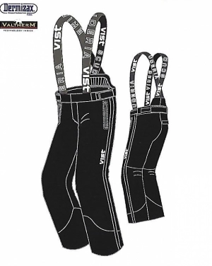 Dětské lyžařské kalhoty Vist Flame Full Zip Junior Ins. Ski Pants black