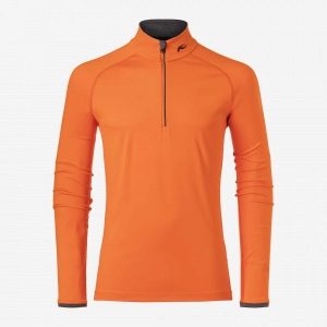 Termo tričko pánské - lyžařské funkční oblečení, termoprádlo KJUS Men Feel Midlayer Half-Zip kjus-orange
