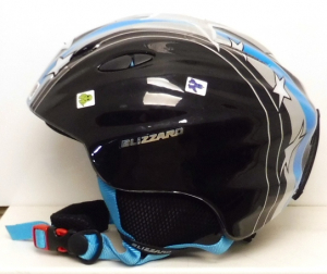 Lyžařská helma BAZAR Blizzard stars/straps black/blue/silver 49-53