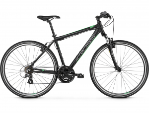 Pánsky crossový bicykel Kross Evado 2.0 28” matný čierno-zelený
