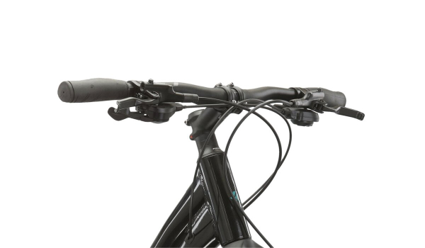 Dámsky crossový bicykel Kross Evado 5.0 28” lesklý čierno-tyrkysový