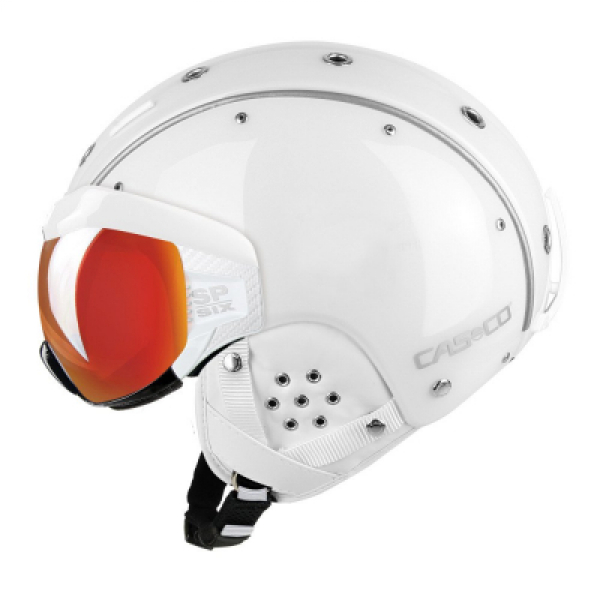 Lyžařská helma se štítem Casco SP-6 Six Visor white