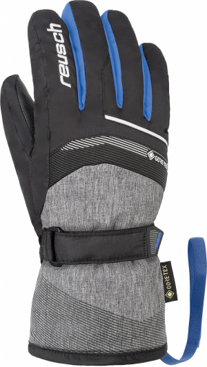 Lyžařské rukavice Reusch Bolt GTX junior black/black melange/brilliant blue