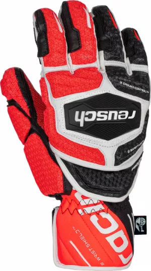 Lyžiarske rukavice Reusch Worldcup Warrior GS bk-wh-fluo red