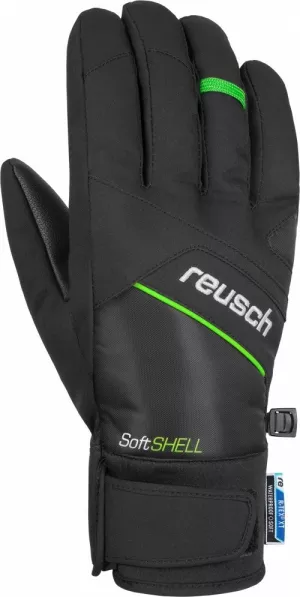Lyžiarske rukavice Reusch Luke R-tex XT black/neon green