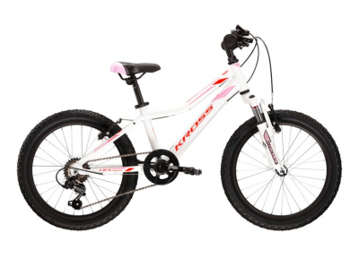 Detský dievčenský bicykel Kross Lea Mini 2.0 20” biela/červená/ružová