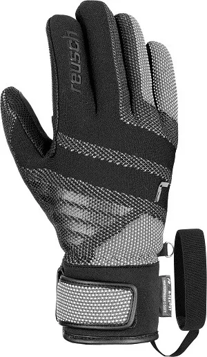 Lyžařské rukavice Reusch RE:KNIT Laurin R-tex XT black/silver