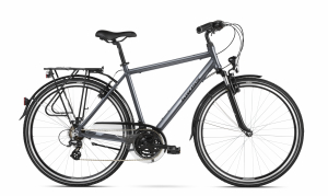Pánsky trekový bicykel Kross Trans 2.0 28” lesklý čierno-grafitový