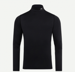 Pánske termo tričko, Lyžiarske funkčné oblečenie KJUS Men Base Layer Turtleneck Black