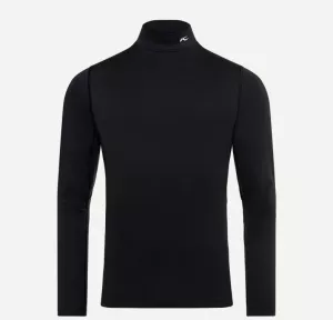 Pánske termo tričko, Lyžiarske funkčné oblečenie KJUS Men Base Layer Turtleneck Black