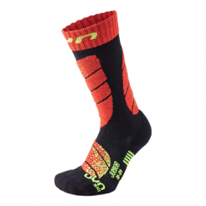 Detské lyžiarske ponožky UYN SKI JUNIOR Black/Red