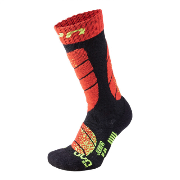Dětské lyžařské ponožky UYN SKI JUNIOR Black/Red