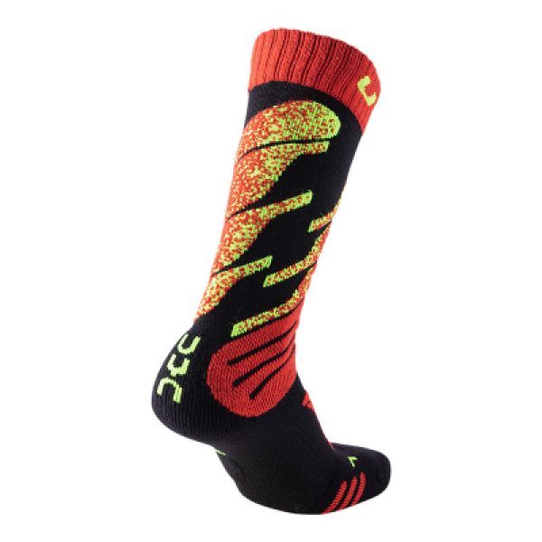 Detské lyžiarske ponožky UYN SKI JUNIOR Black/Red