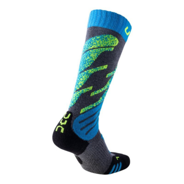 Detské lyžiarske ponožky UYN SKI JUNIOR Grey/Turquoise