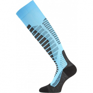 Lyžařské dámské termoponožky merino Lasting WRO Black/Blue 509