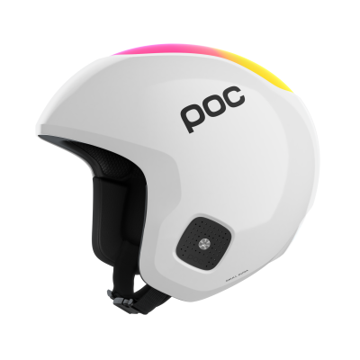 Lyžiarska prilba POC Skull Dura Jr speedy gradient fluorescent pink/aventurine yellow
