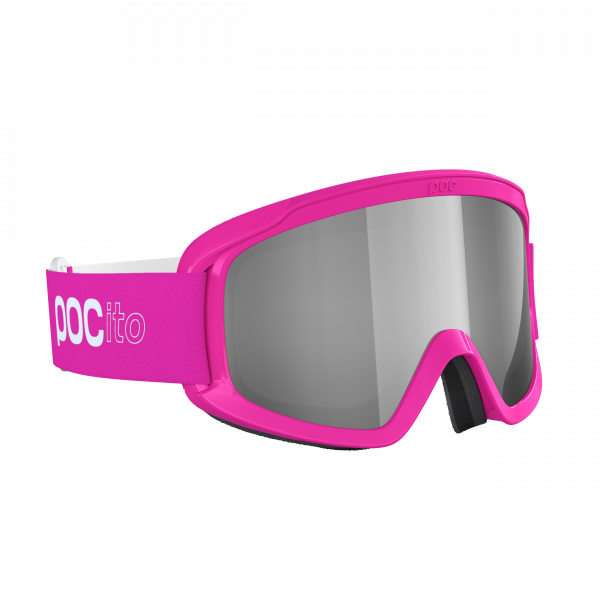 Detské lyžiarske okuliare POC POCito Opsin fluorescent pink-clarity spektris silver
