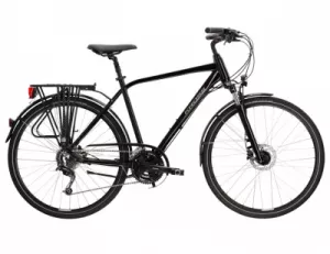 Pánsky trekový bicykel Kross Trans 5.0 28” lesklý čierno-sivý
