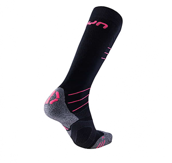 Dámské lyžařské merino termo ponožky UYN SKI ULTRA FIT Black/Pink