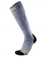 Pánské lyžiarske merino termo ponožky Ski Pro Race Socks Grey Melange/Pearl Grey