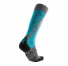 Dámské lyžařské merino ponožky Ski Pro Race Socks Grey Melange/Turquoise
