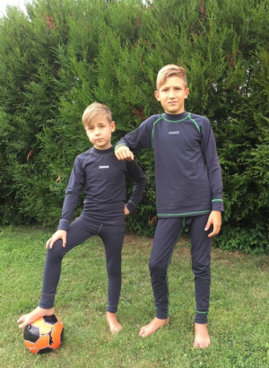 Detská lyžiarska termosúprava, termoprádlo Termovel Kids set Junior PCE - black/black