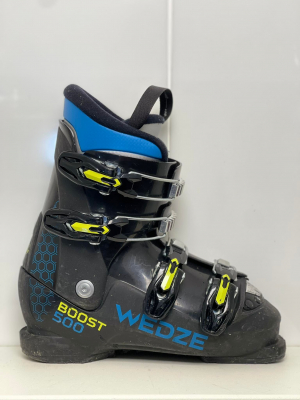 Detské lyžiarky BAZÁR Wedze Boost 500 black/yellow/blue 225