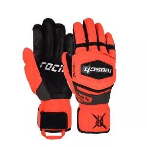 Pánské lyžařské rukavice Reusch Worldcup Warrior GS black-fluo red
