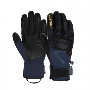 Pánske Lyžiarske rukavice Reusch Pro RC black/blue/gold  