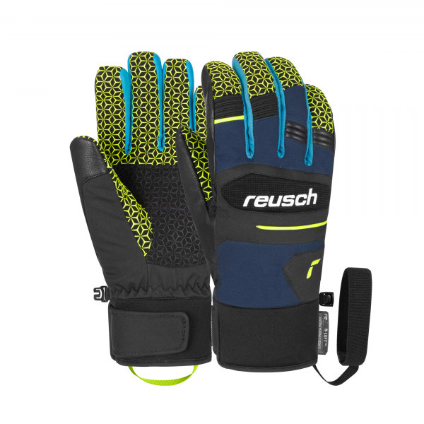 Pánské lyžařské rukavice Reusch Scorpion R-Tex XT černá/bílá modrá/safety žlutá