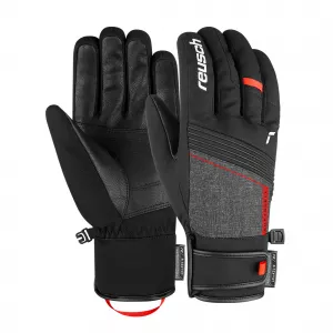 Pánské Lyžařské rukavice Reusch Luca R-TEX XT black/black melange/red