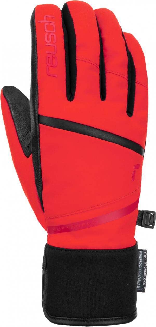 Dámske lyžiarske rukavice Reusch Tessa Stormblox fire red
