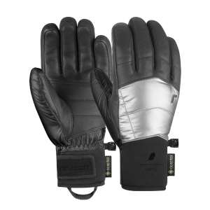 Dámské lyžařské rukavice Reusch Feather GTX black/shiny silver