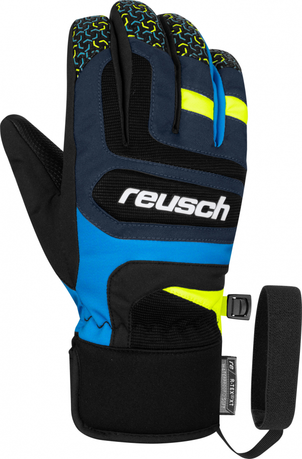 Juniorské lyžařské rukavice Reusch Chris R-Tex XT Junior dress blue/blue/yellow