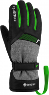 Juniorské lyžařské rukavice Reusch Flash GORE-TEX Junior black/black melange/neon green