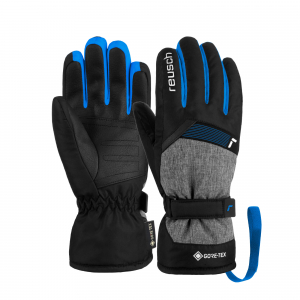 Juniorské lyžařské rukavice Reusch Flash GORE-TEX Junior black/black melange/blue
