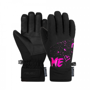 Juniorské lyžařské rukavice Reusch Beatrix R-Tex XT Junior black/pink