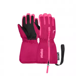 Detské lyžiarske rukavice Reusch Tom purple/pink