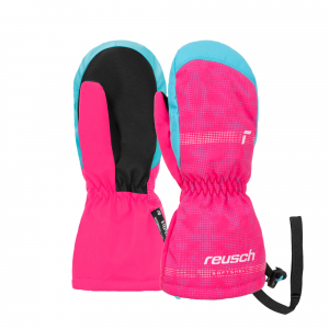 Dětské lyžařské rukavice Reusch Maxi R-TEX XT Mitten pink/bachelor button
