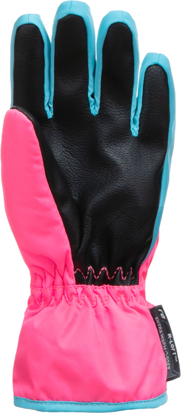 Dětské lyžařské rukavice Reusch Ben pink/bachelor button